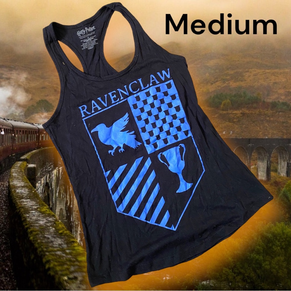 HARRY POTTER RAVENCLAW Racer Back T-Shirt MEDIUM